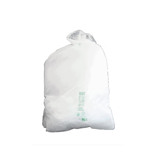 20 Sacchi BIO bianchi 70x110cm 110Lt 20mic Rolsac